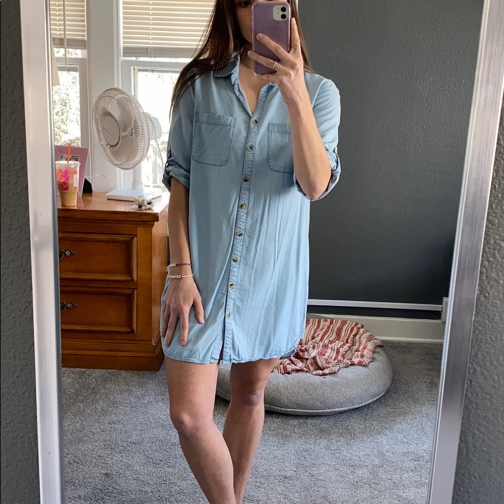 Chambray button down dress - Picture 3 of 5